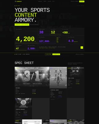 Gameday - Powerful Sports Landing Page Template