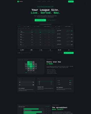Statline - Dynamic Sportsleague Landing Page Template