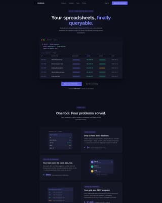 Gridlock - Powerful Spreadsheetdatabase Landing Page Template