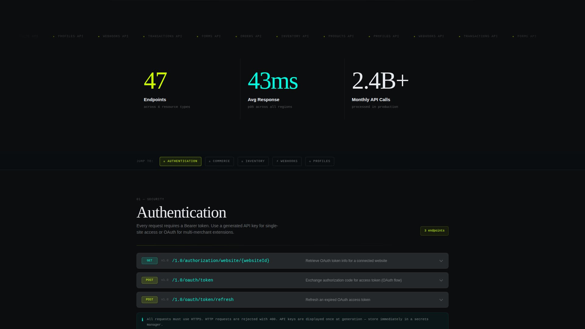 Nexus — API Integration Landing Page Template