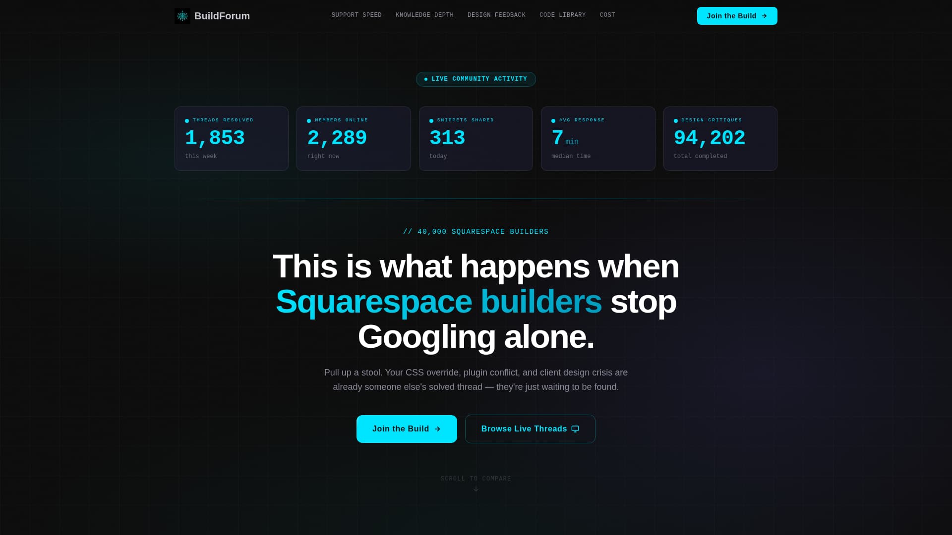 Buildforum - Highvelocity Squarespace Landing Page Template