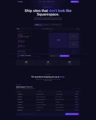 Devlog - Electric Squarespace Landing Page Template