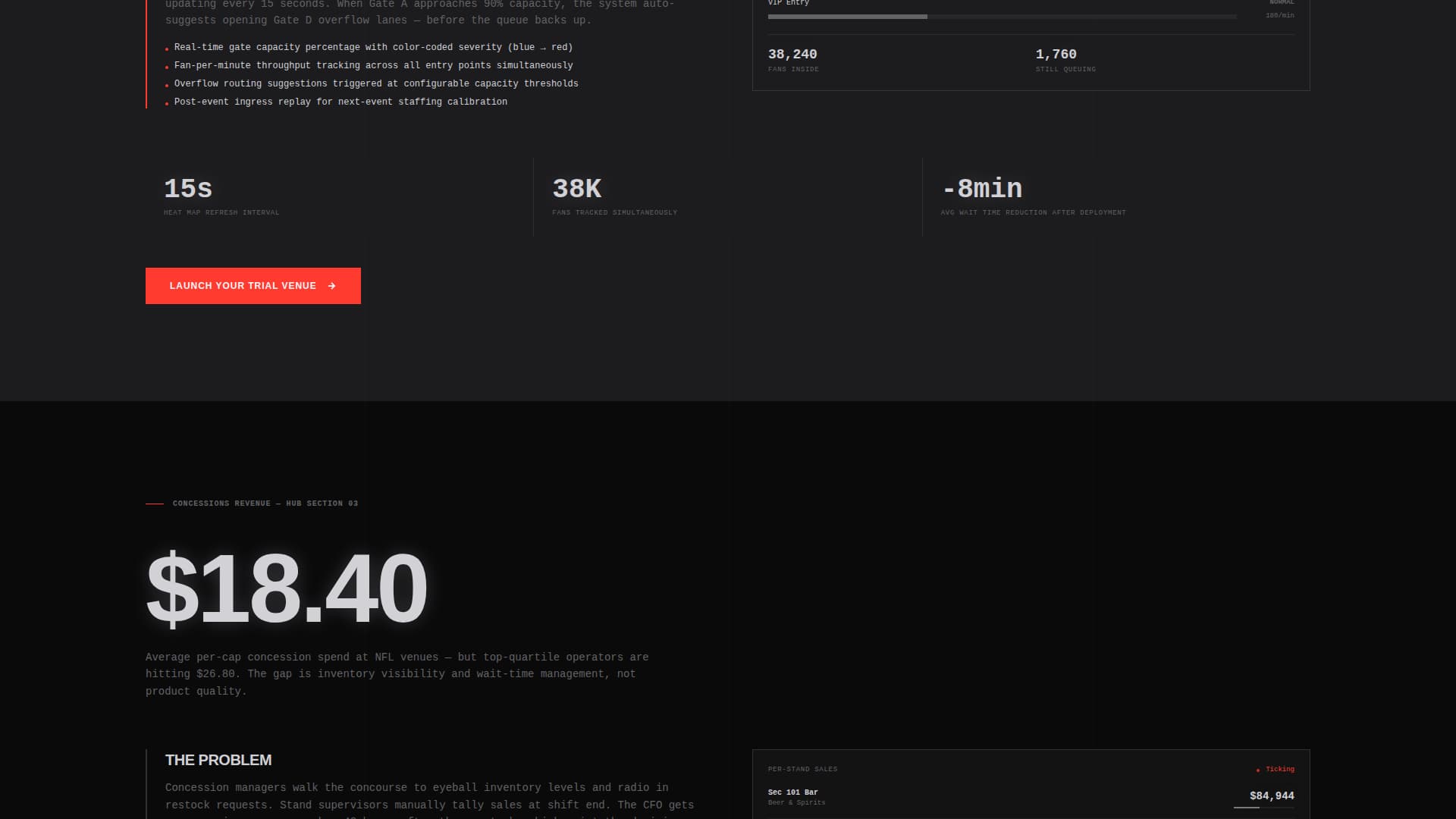 Venue - Powerful Stadiummanagement Landing Page Template
