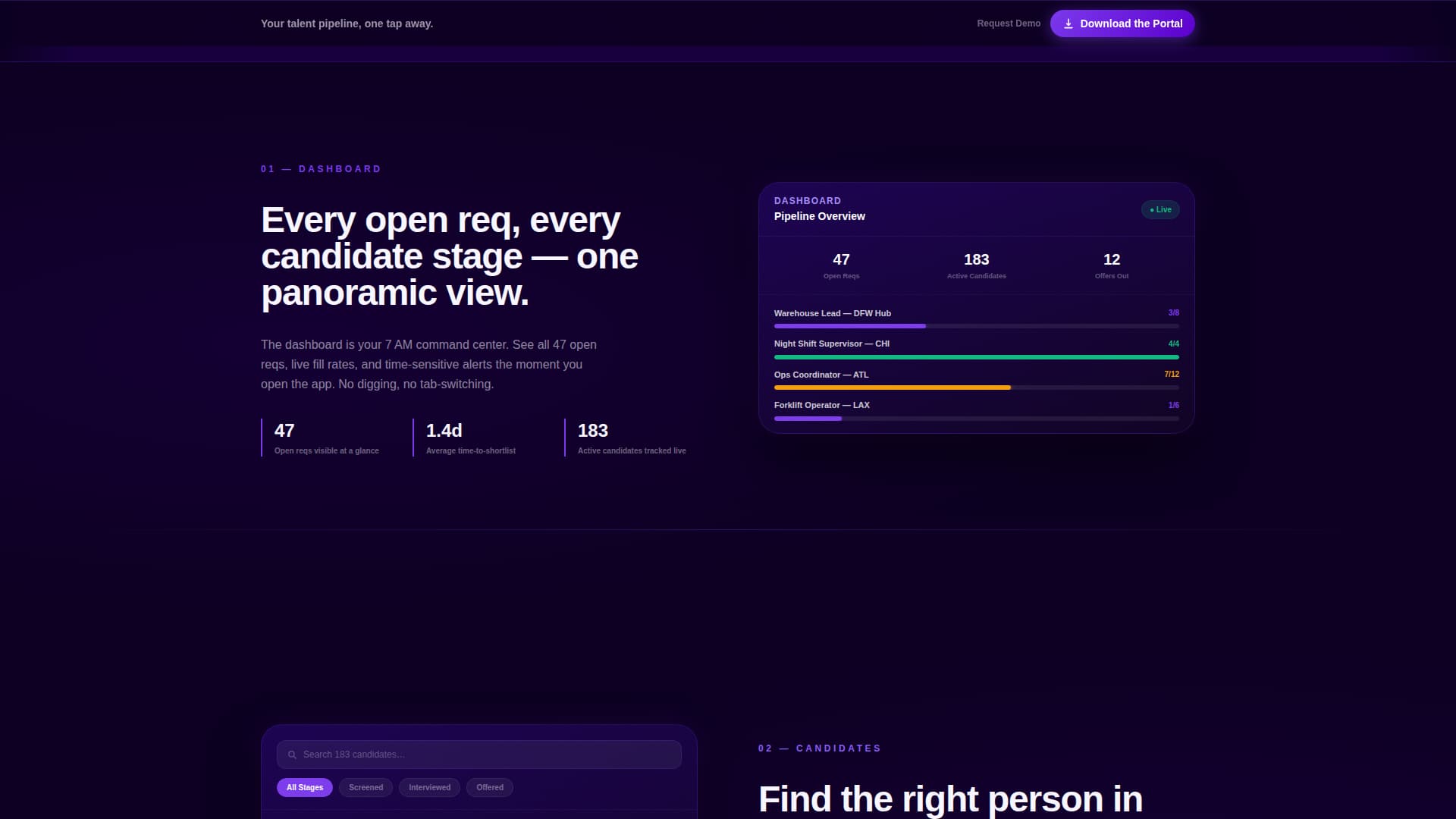 Roster - Powerful Recruiting Landing Page Template
