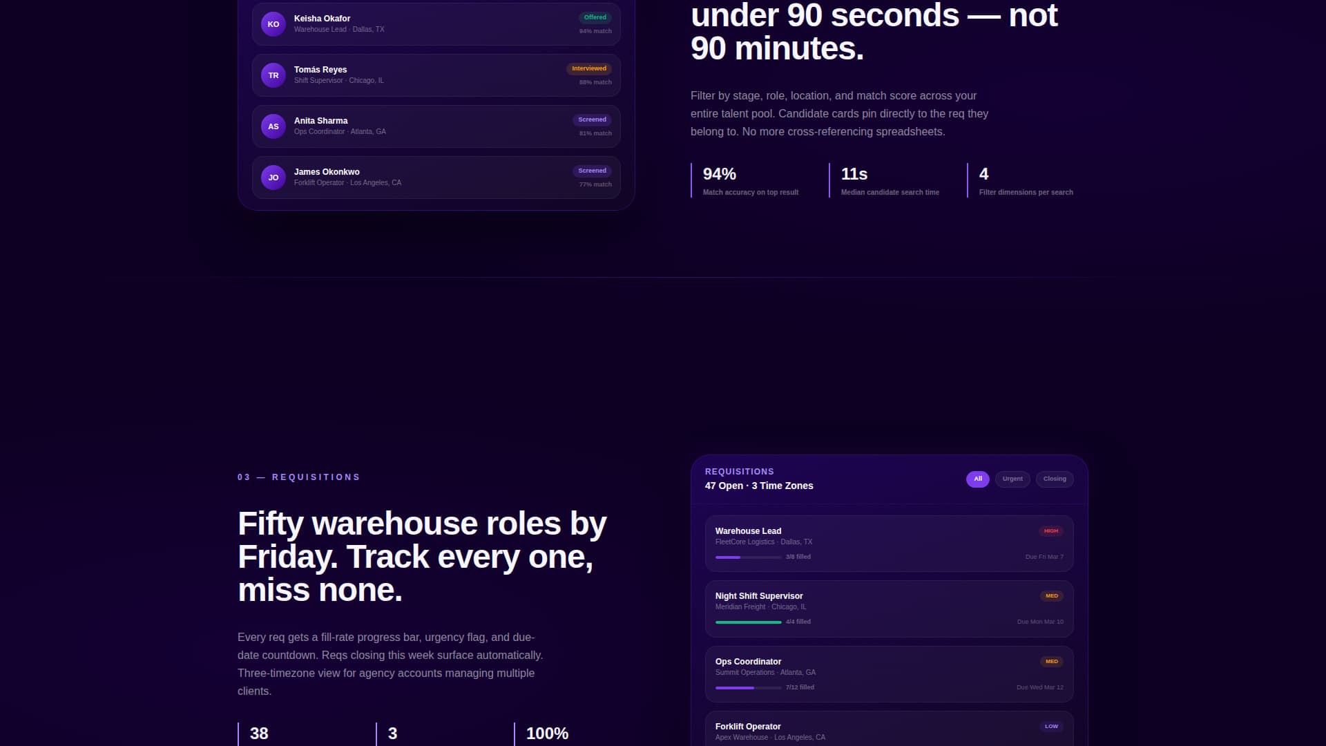 Roster - Powerful Recruiting Landing Page Template