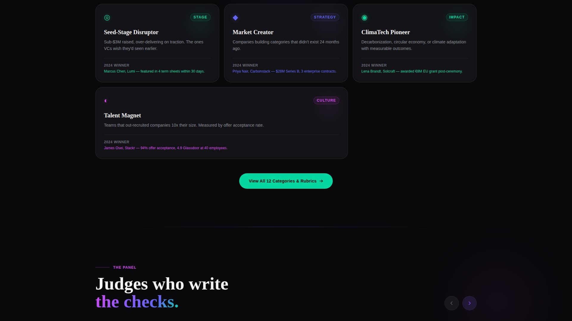 Startup - Premium Awards Landing Page Template