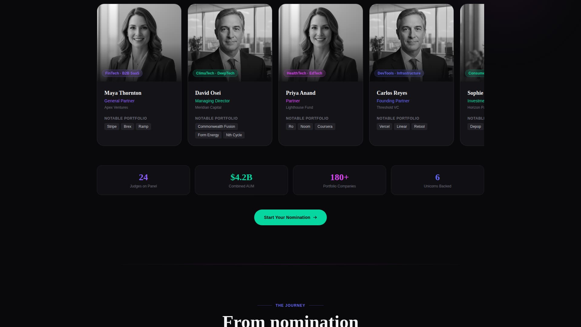Startup - Premium Awards Landing Page Template