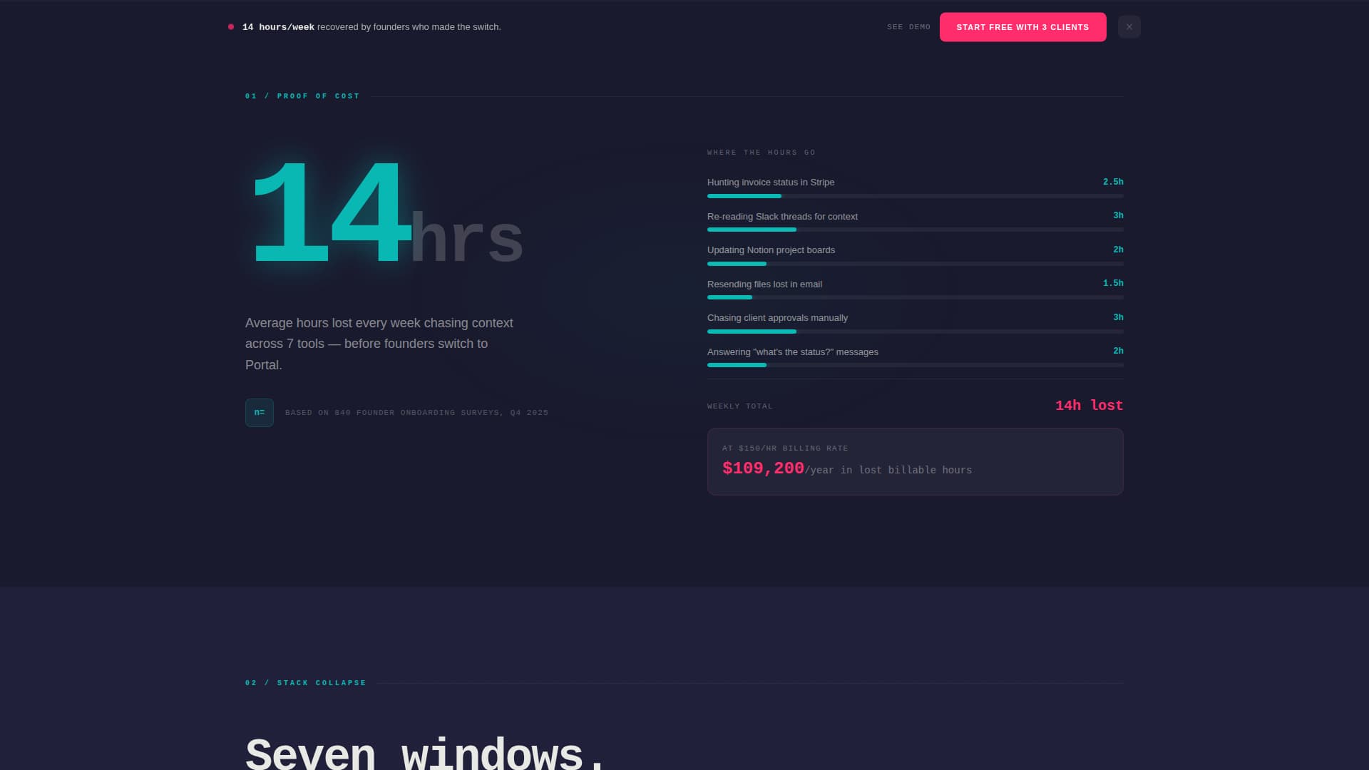 Portal - Powerful Client Management Landing Page Template