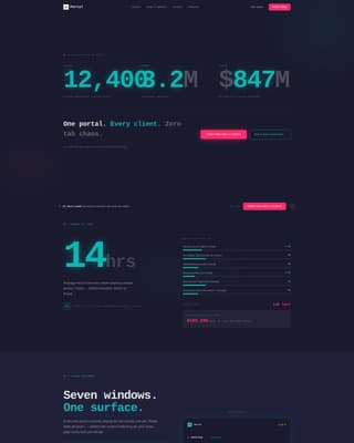 Portal - Powerful Client Management Landing Page Template