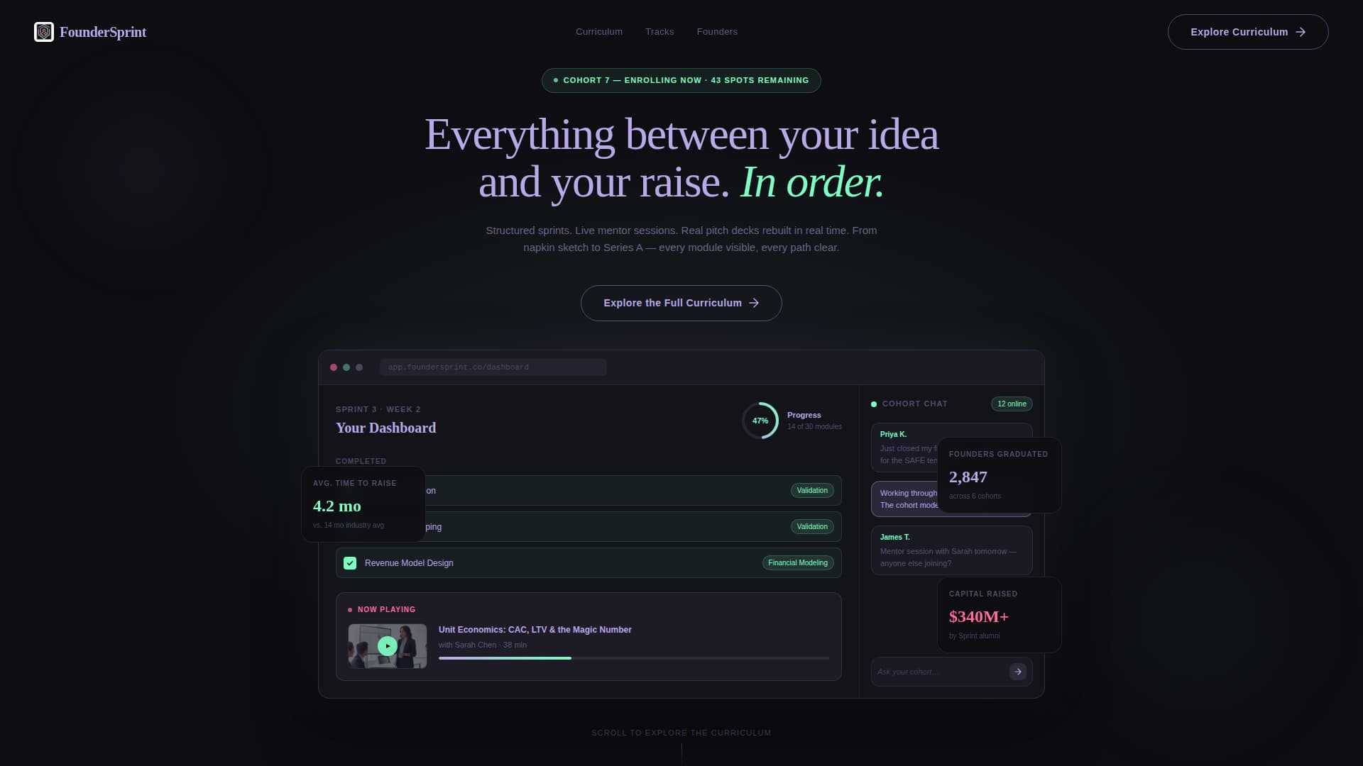 Launchpad - Progressive Founder Academy Landing Page Template
