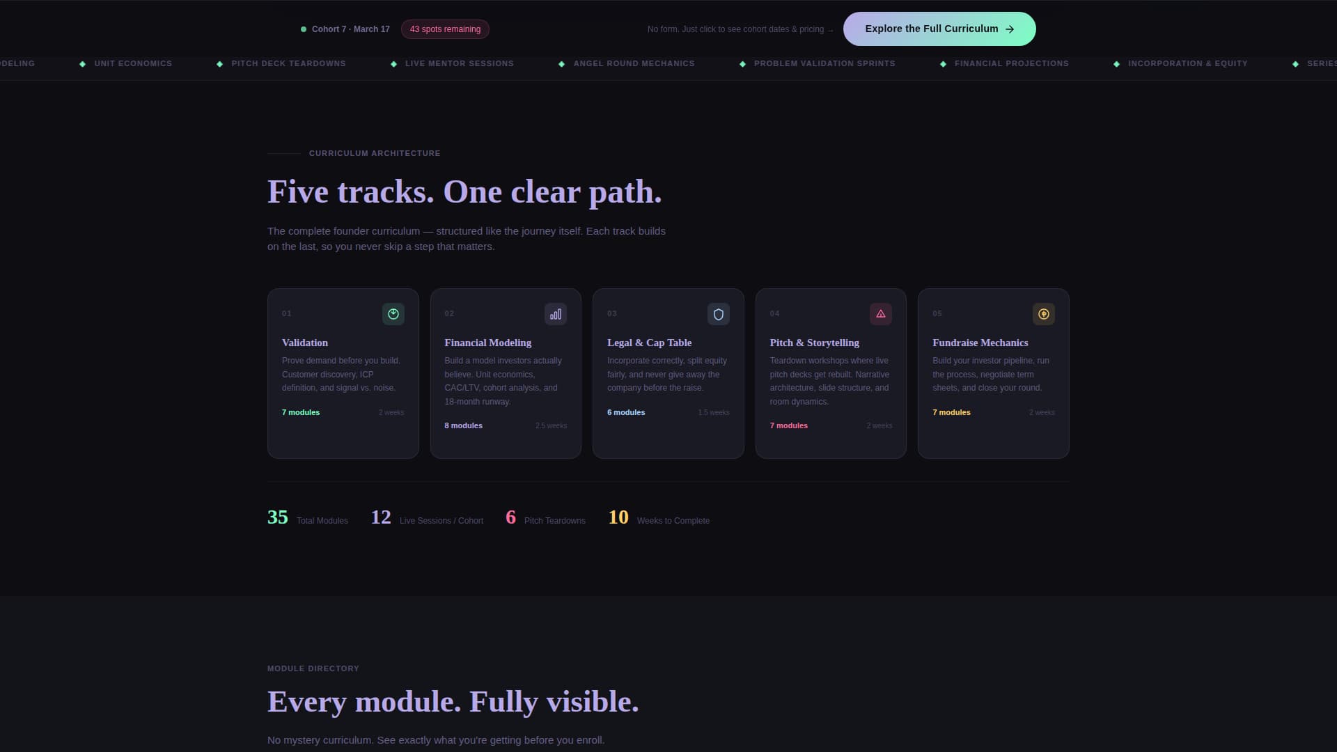 Launchpad - Progressive Founder Academy Landing Page Template