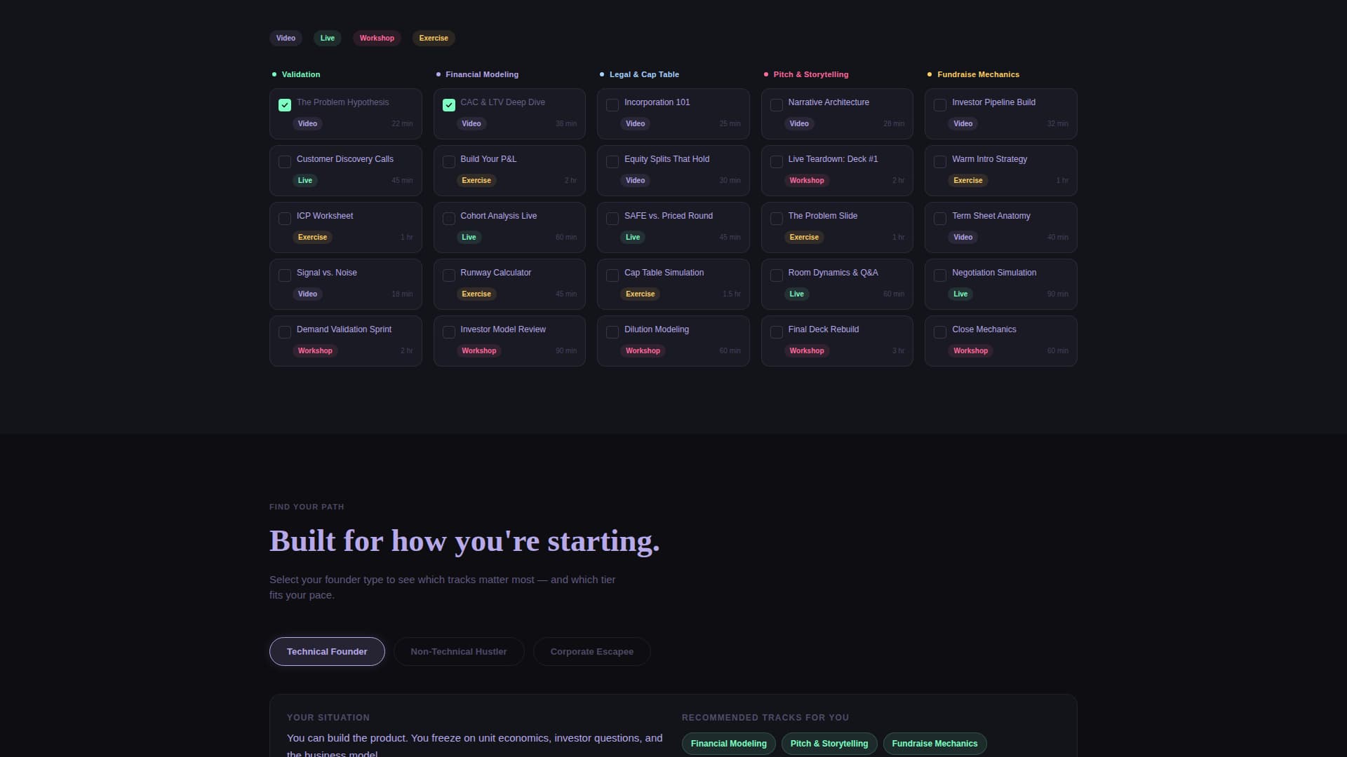 Launchpad - Progressive Founder Academy Landing Page Template