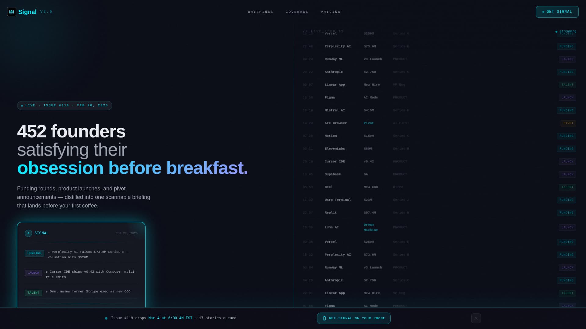Signal - Powerful Startup Landing Page Template