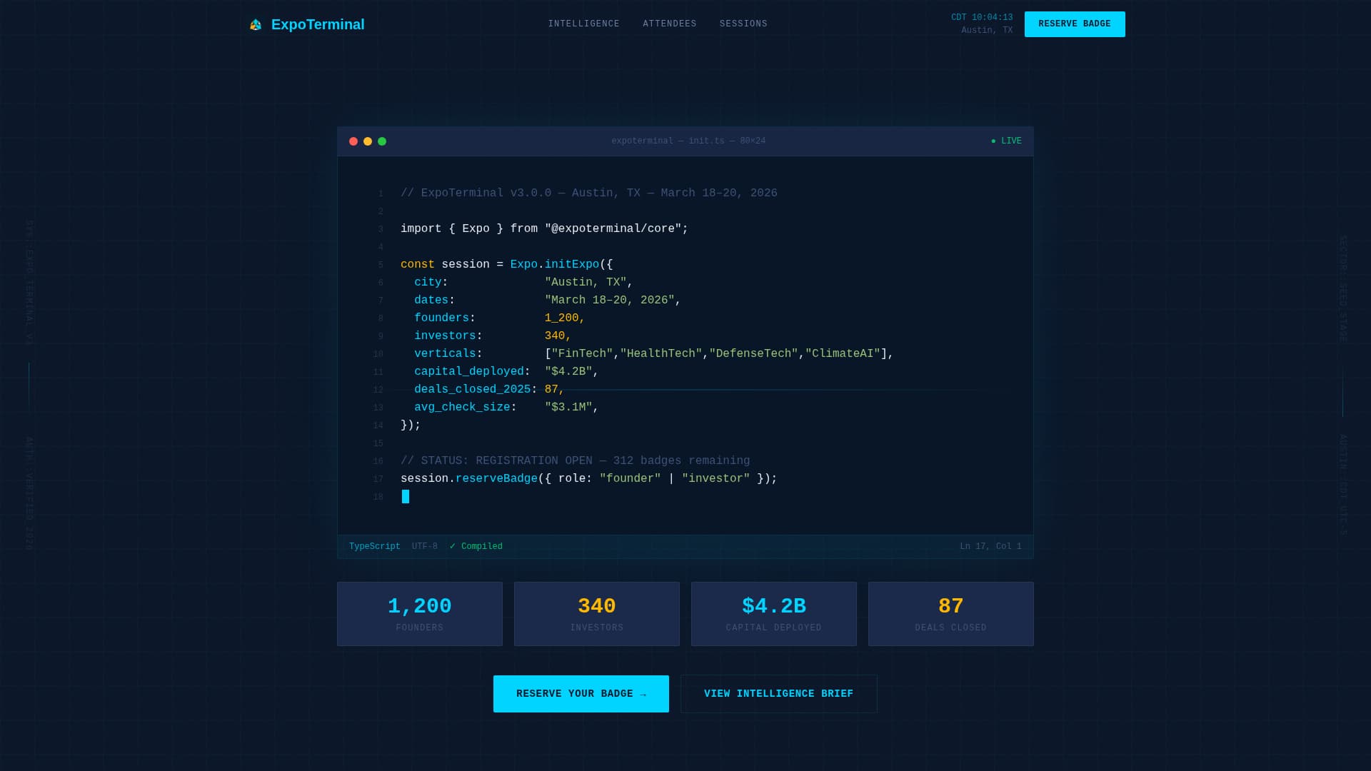 Expoterminal - High Impact Startup Landing Page Template