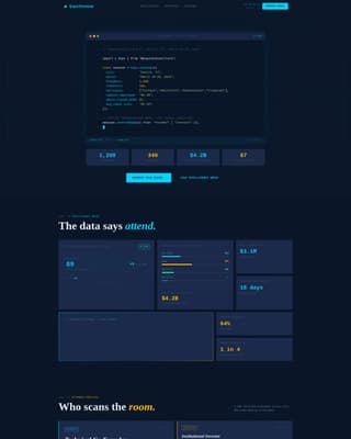 Expoterminal - High Impact Startup Landing Page Template