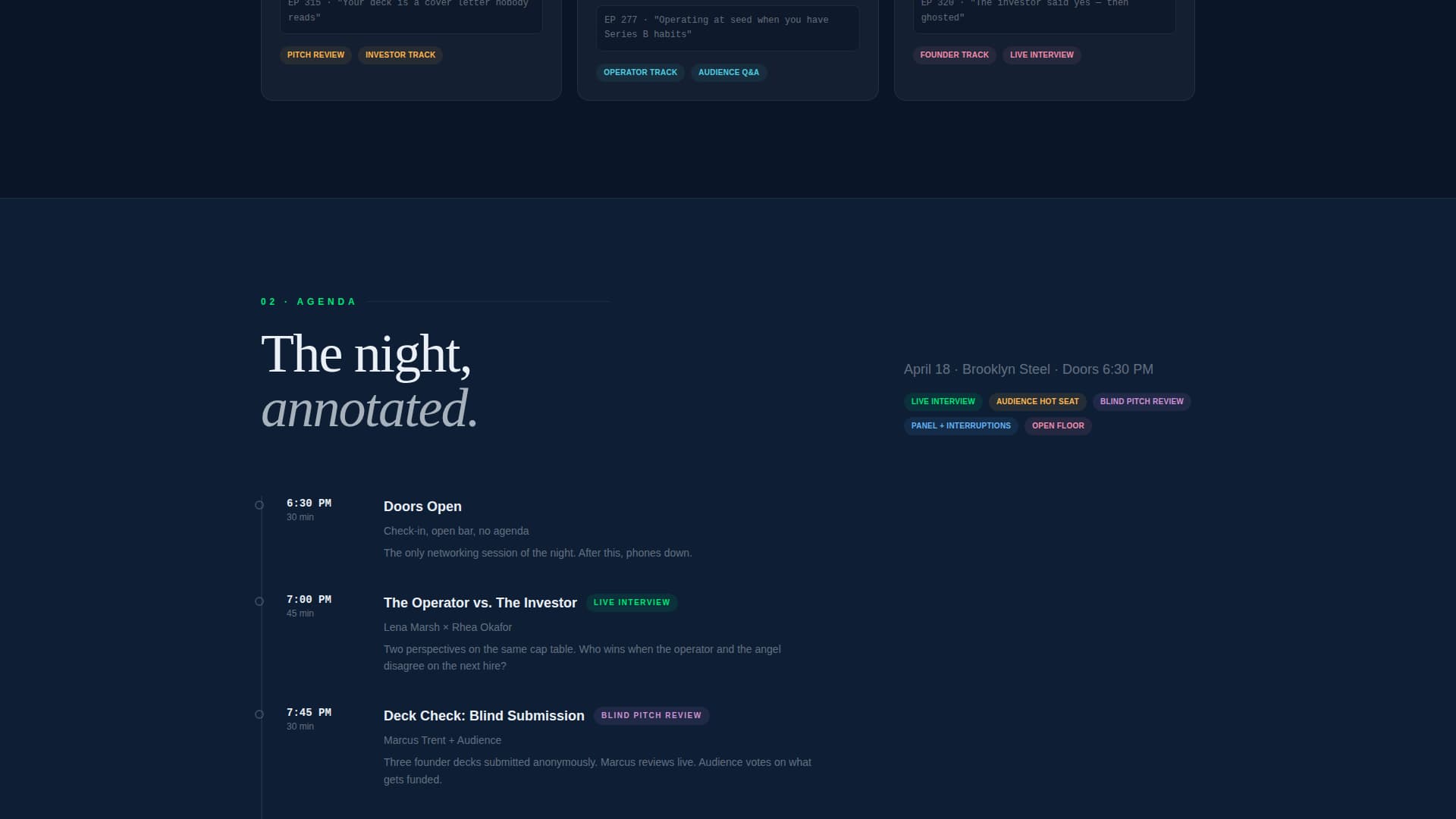 Broadcast - High Signal Podcast Landing Page Template