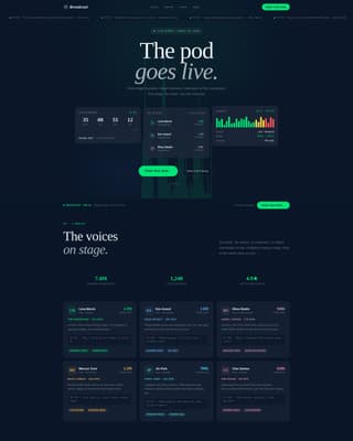 Broadcast - High Signal Podcast Landing Page Template
