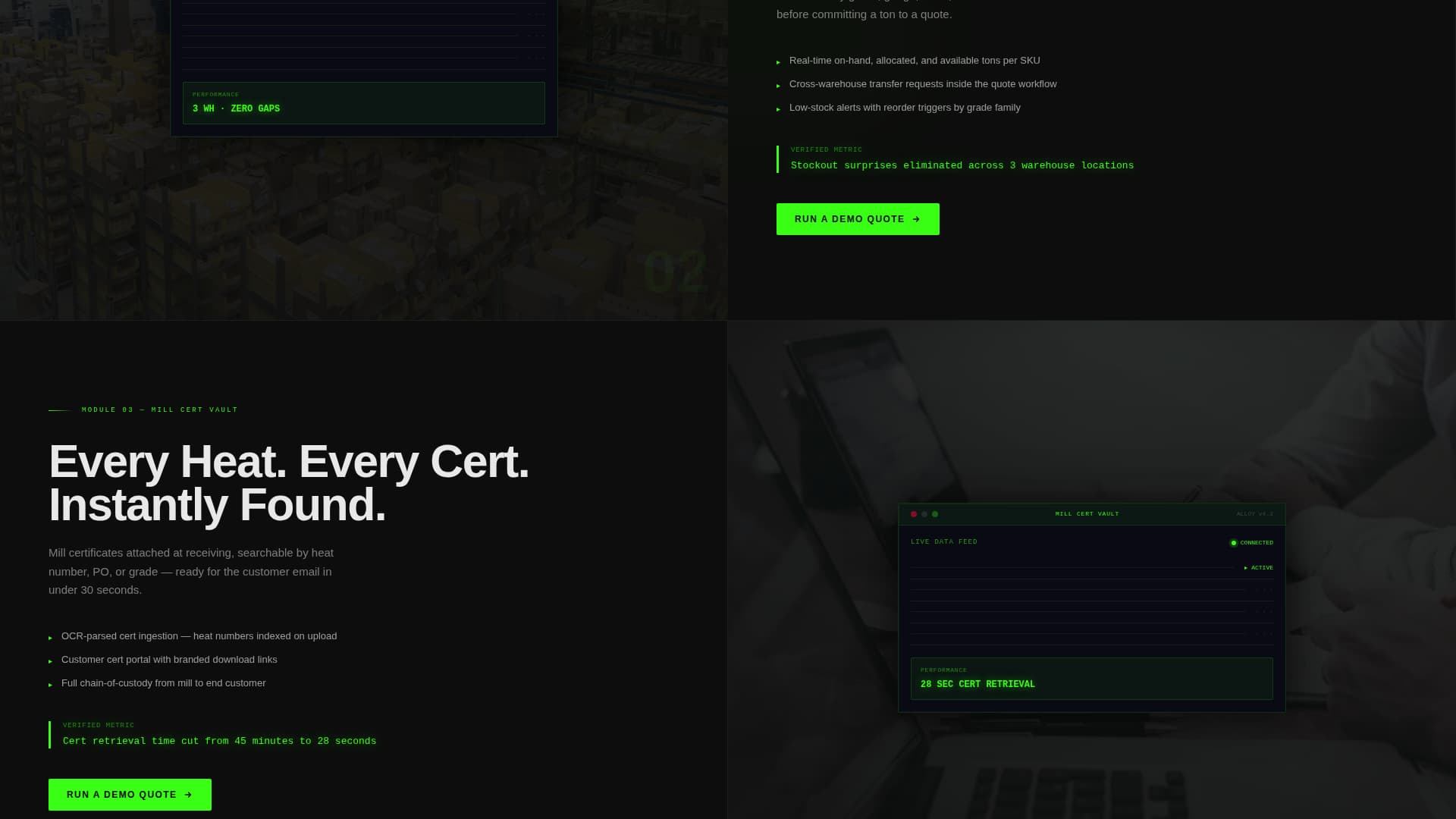 Steel Vertical SaaS Portfolio Website Template