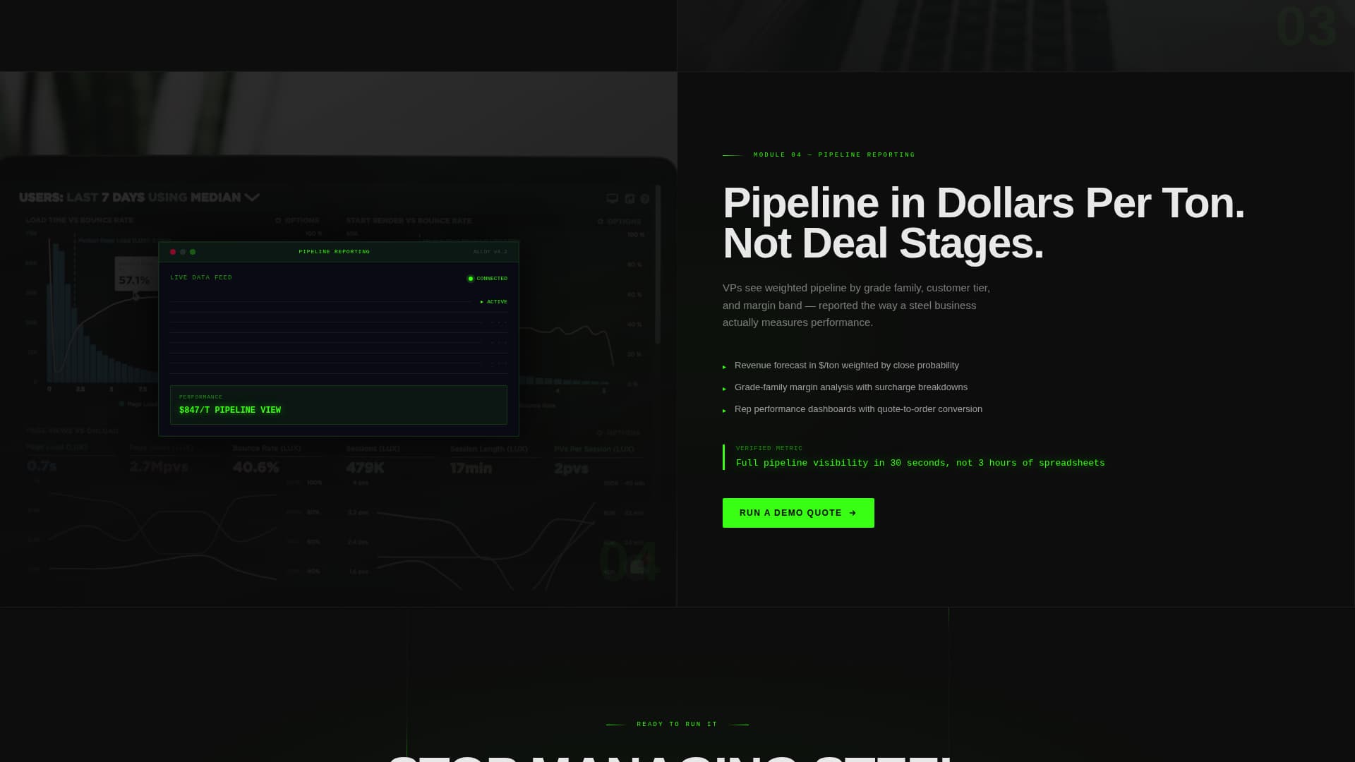 Steel Vertical SaaS Portfolio Website Template