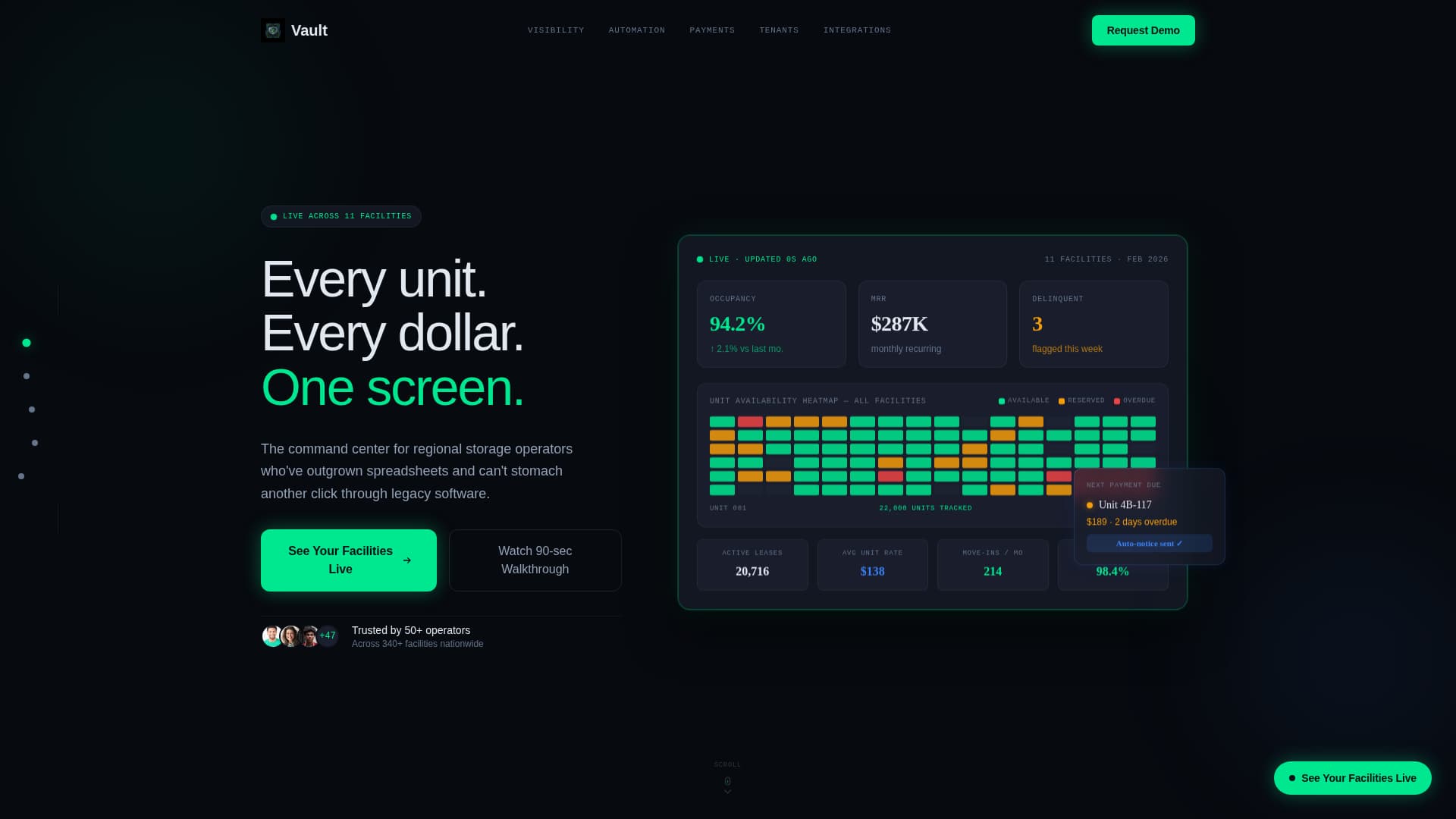 Vault - Powerful StoragePortal Landing Page Template