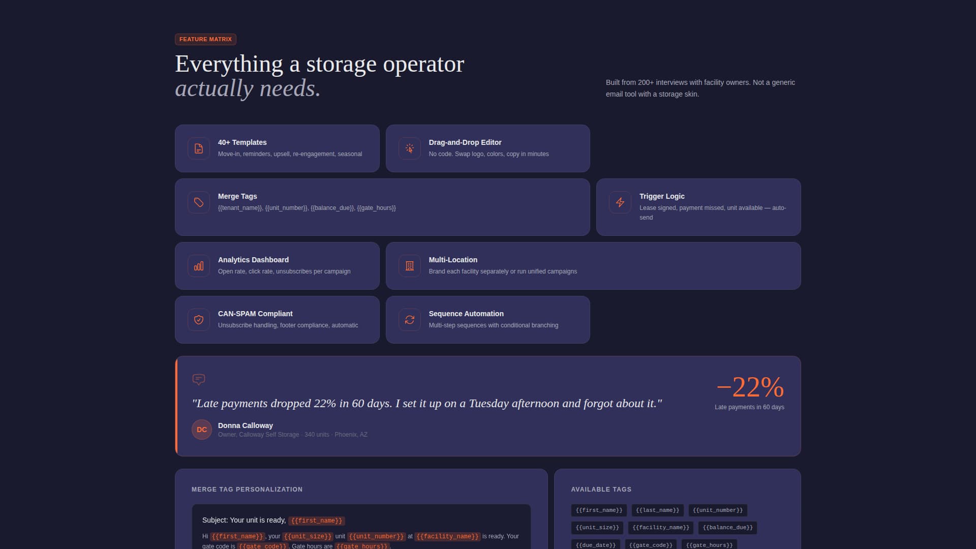 StorageMail - High-Performance Email Landing Page Template