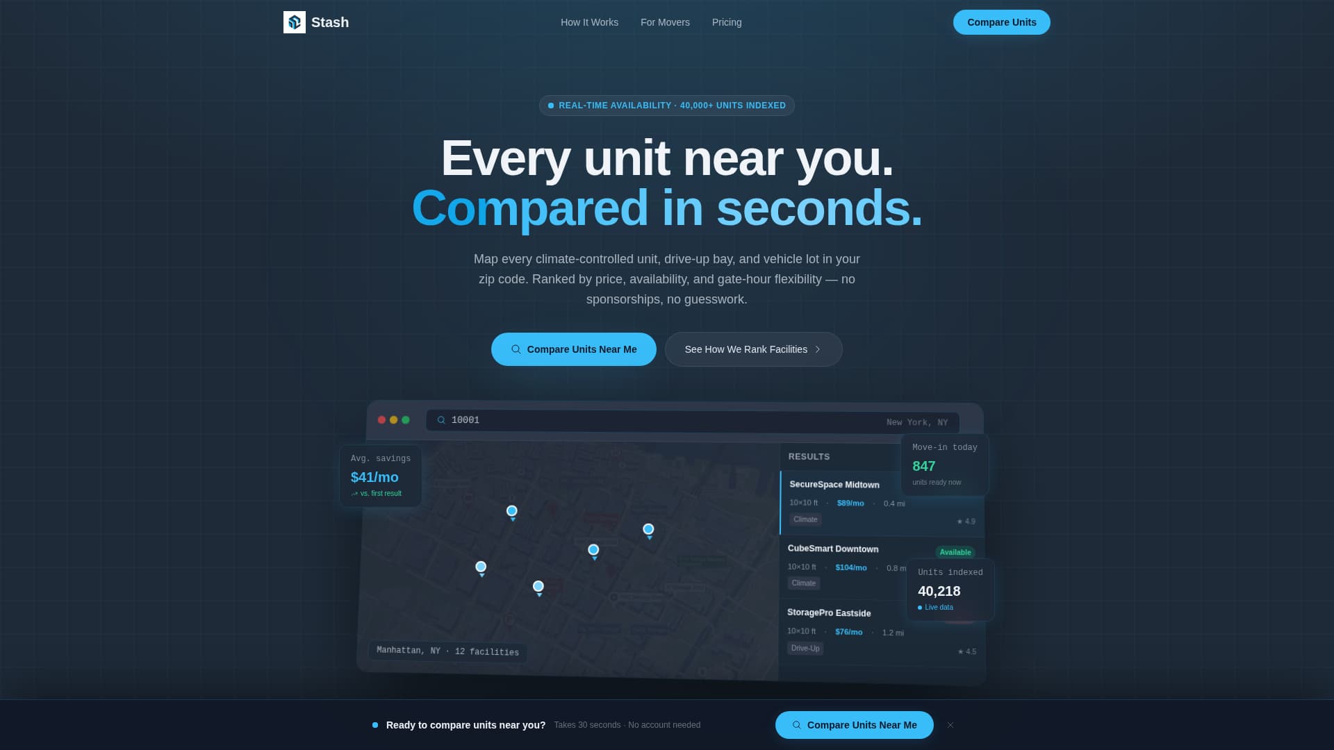 Stash - Instant Storage Landing Page Template