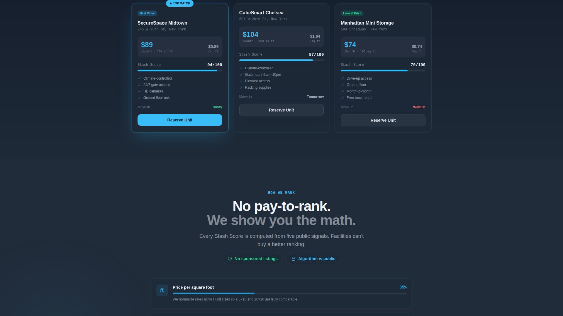 Stash - Instant Storage Landing Page Template