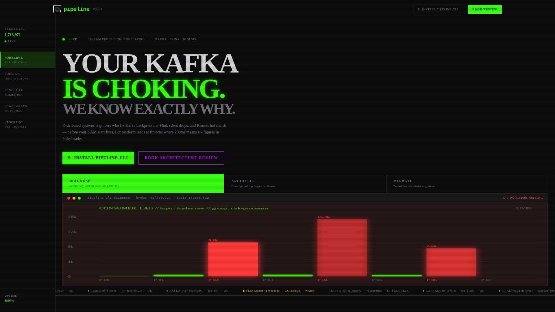 Pipeline - Powerful Streamprocessing Landing Page Template