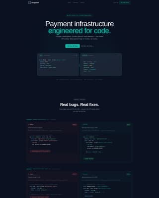 Stripe Documentation Professional Website Template