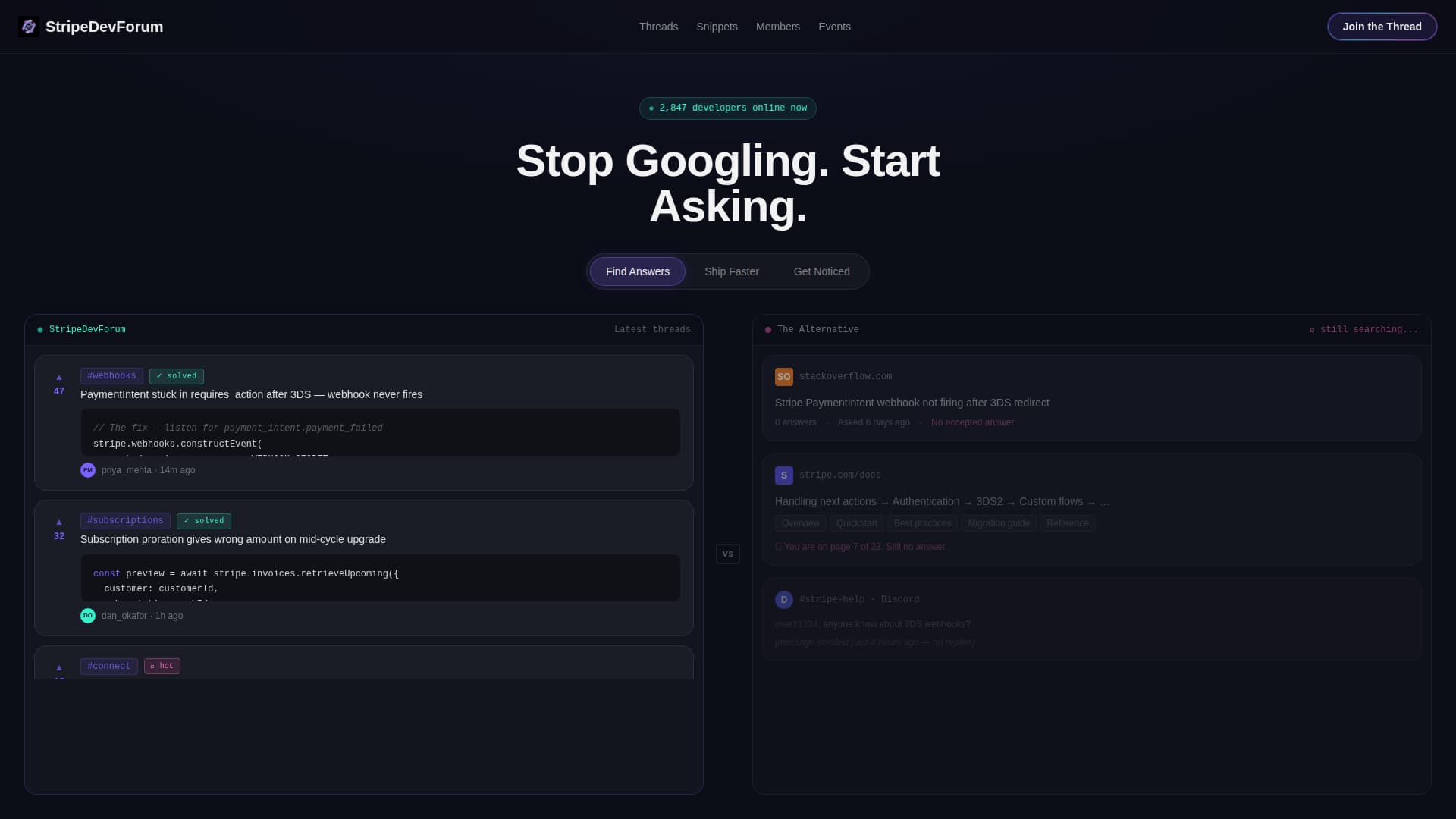 Stripe - Powerful Developer Landing Page Template