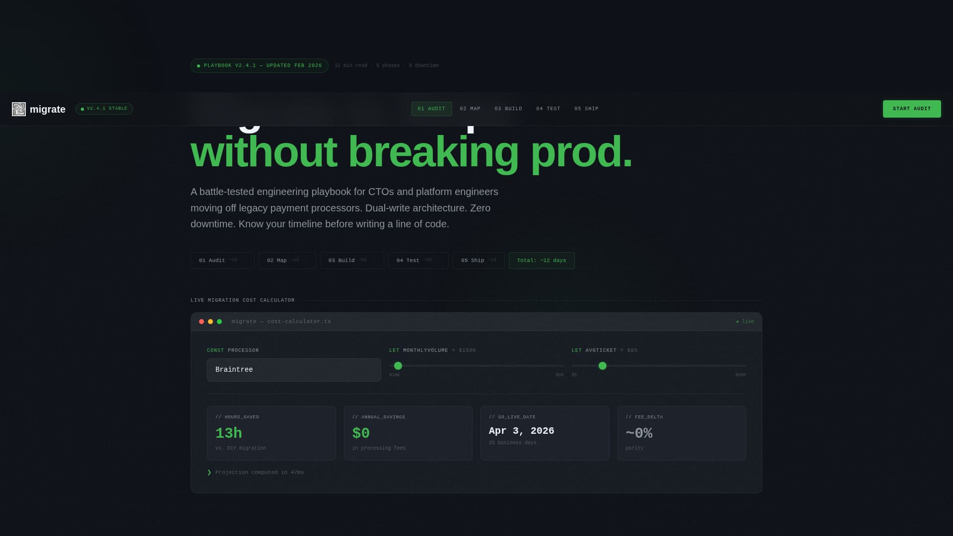 Stripe Documentation Cost Calculator Website Template