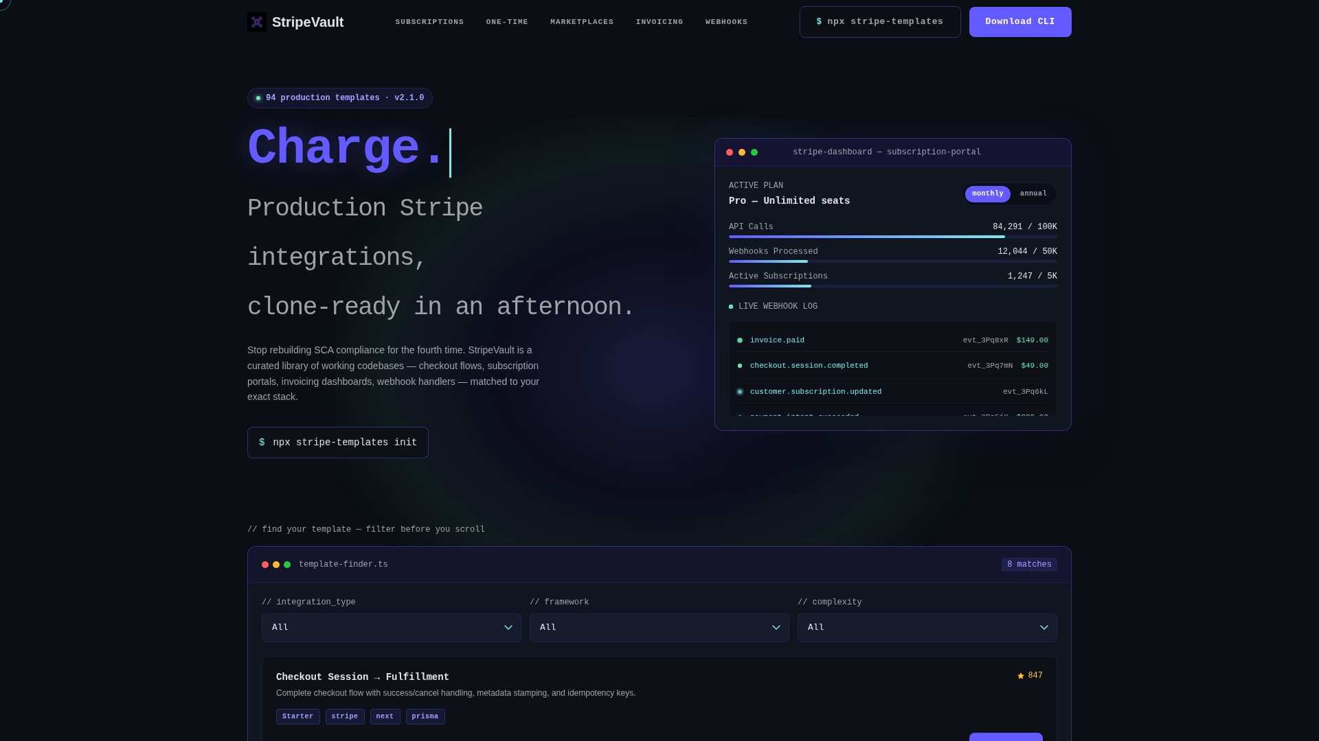 Stripe - Production-Ready Payment Landing Page Template