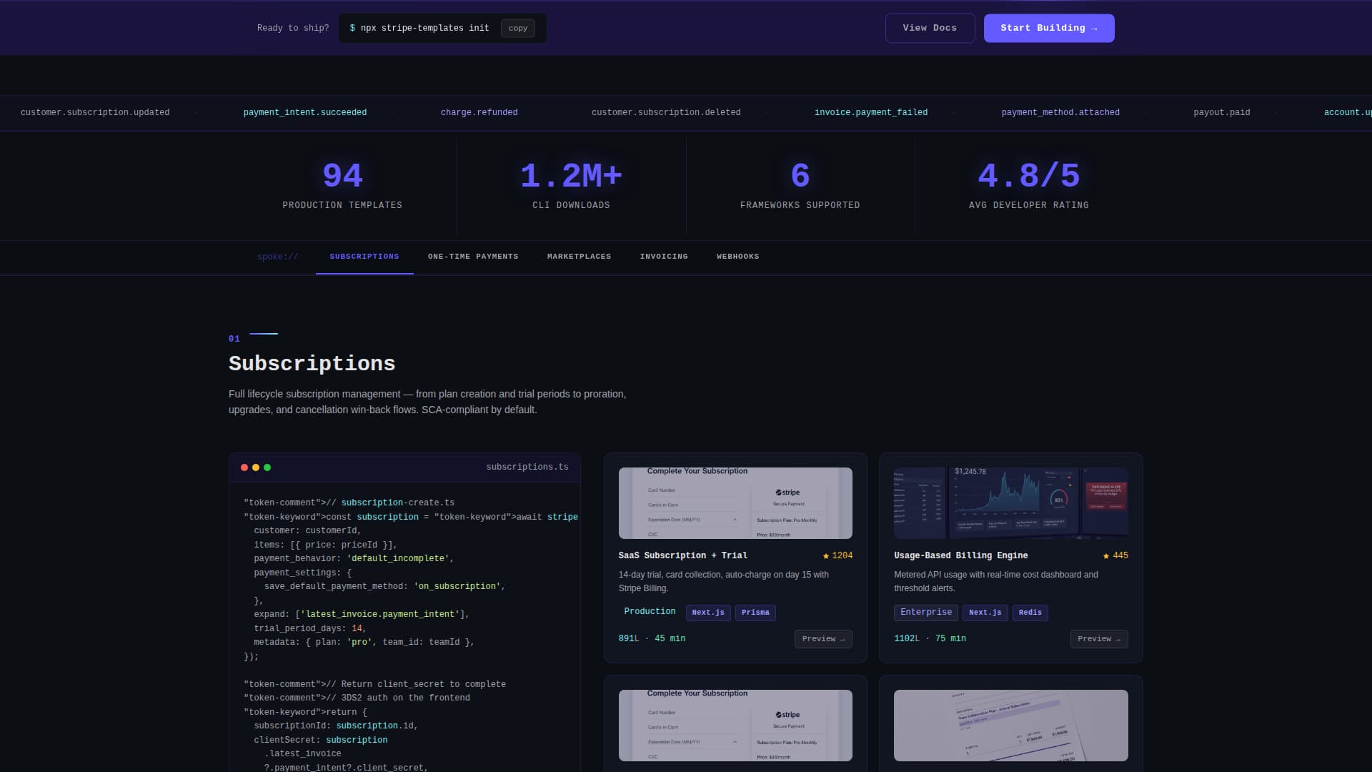 Stripe - Production-Ready Payment Landing Page Template