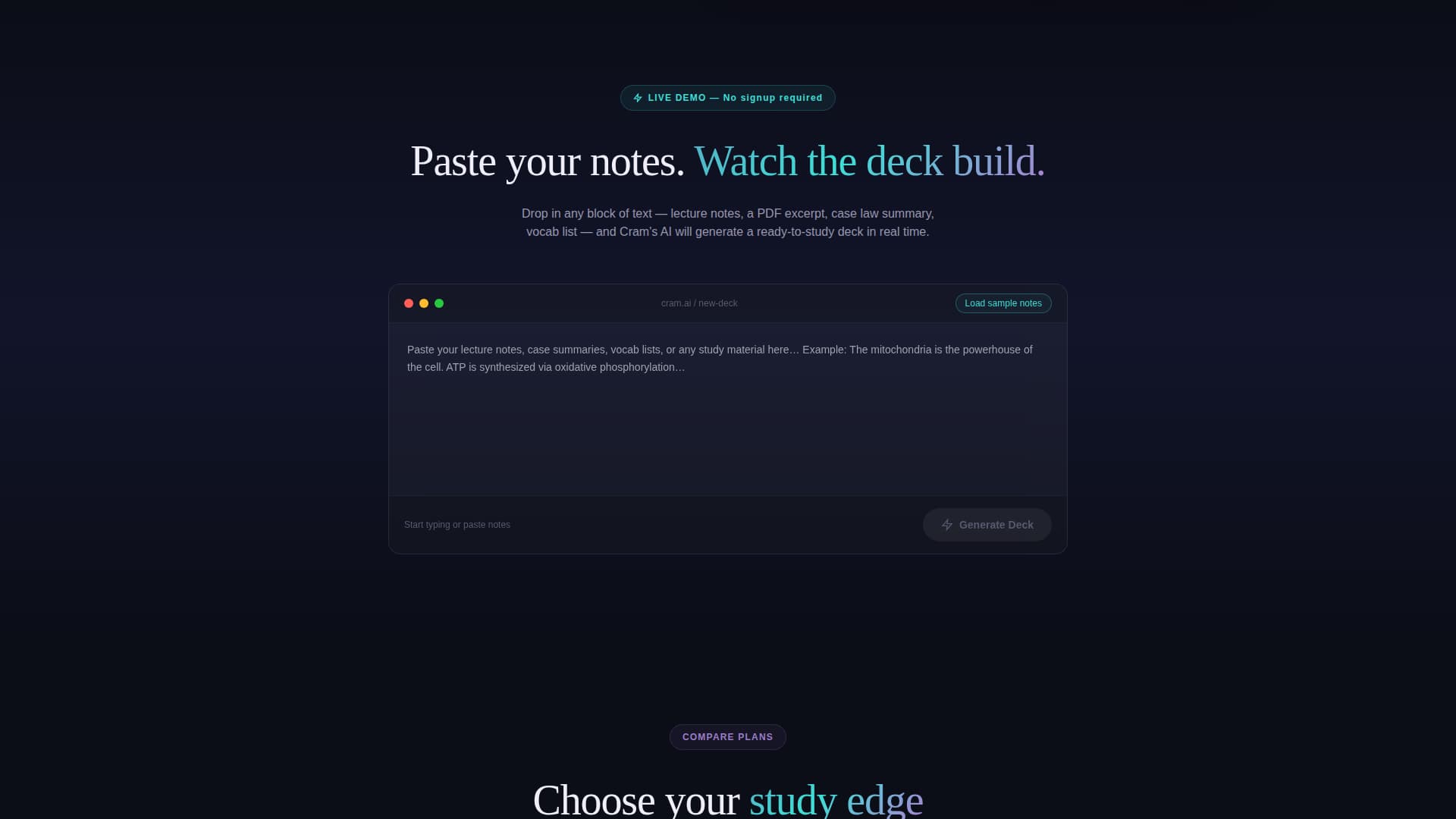 Flash — Study Tool Landing Page Template