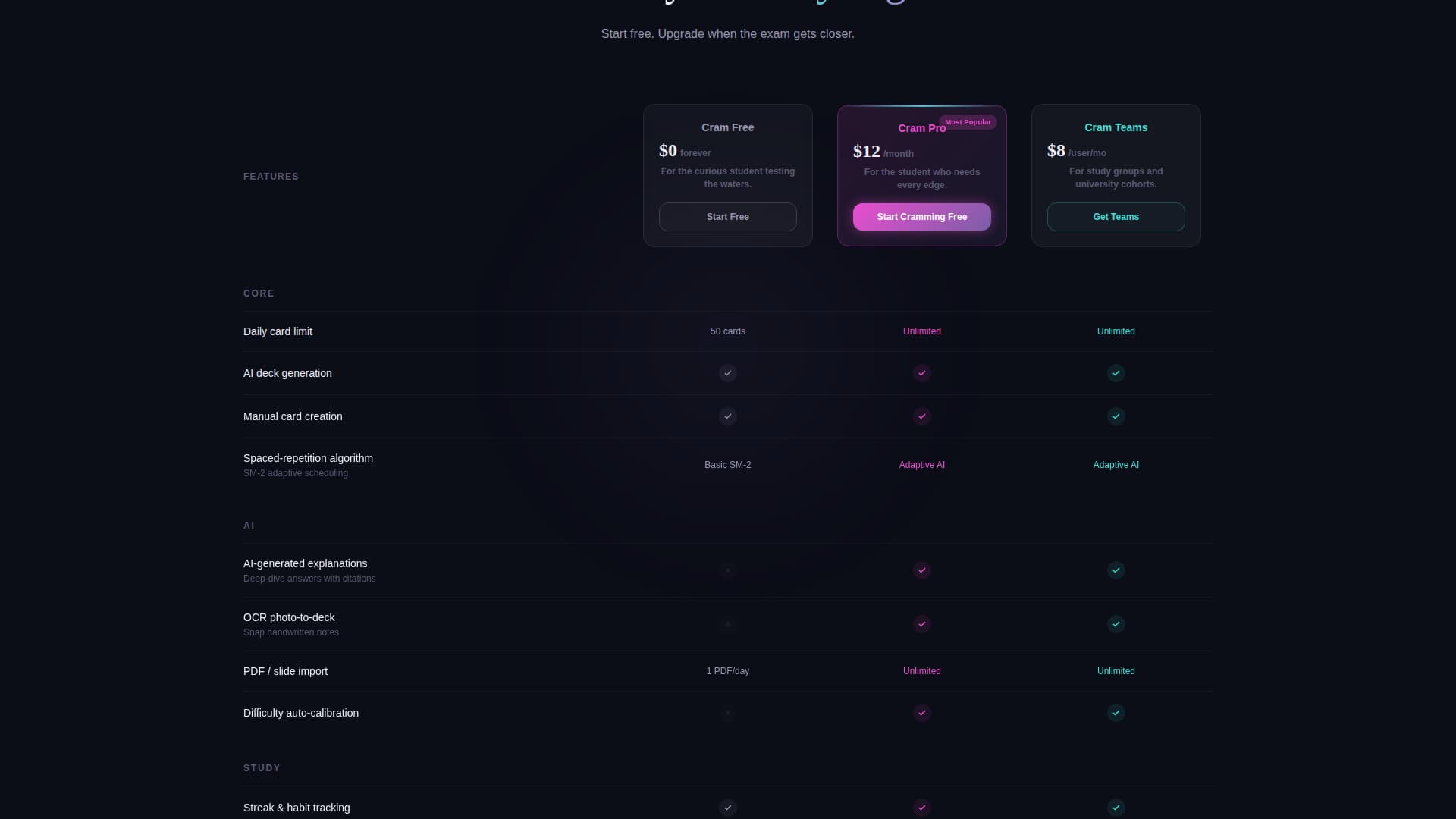 Flash — Study Tool Landing Page Template