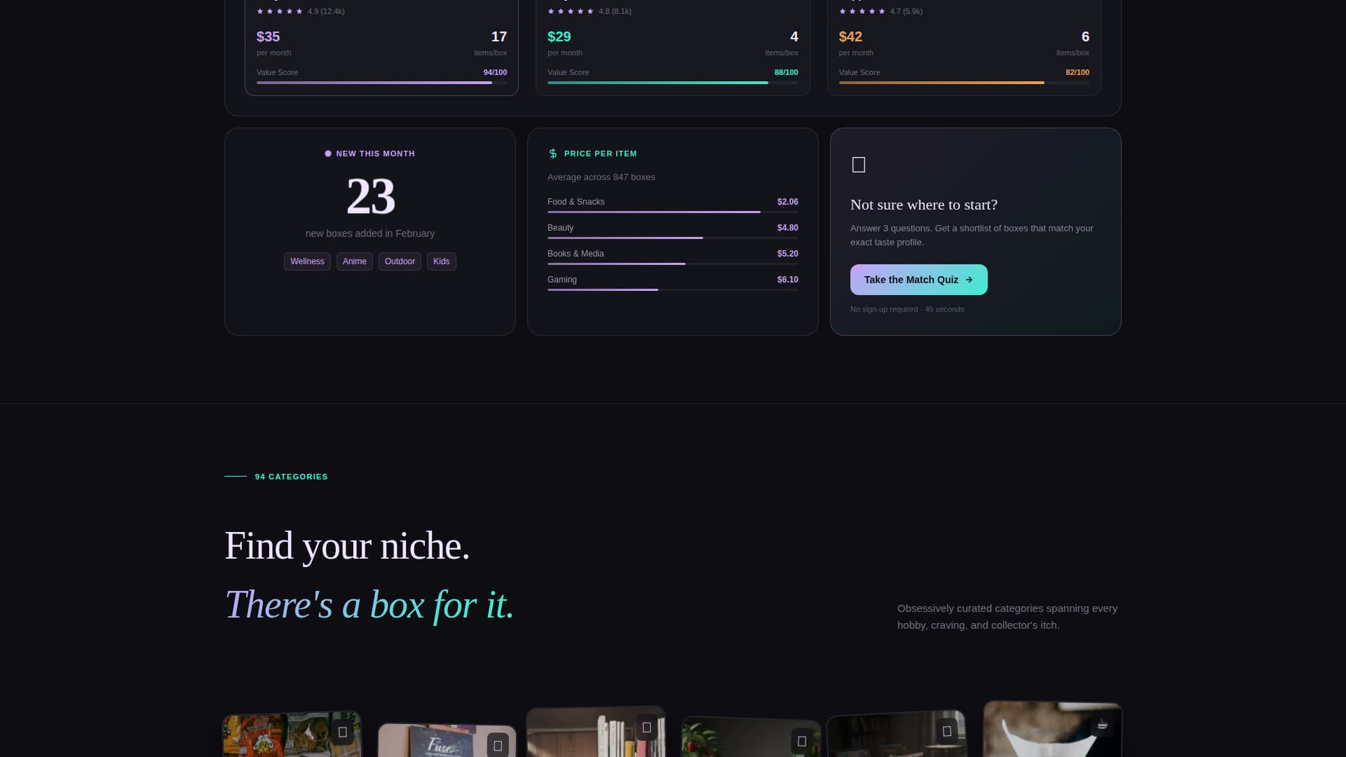 Box — Curated Delivery Landing Page Template
