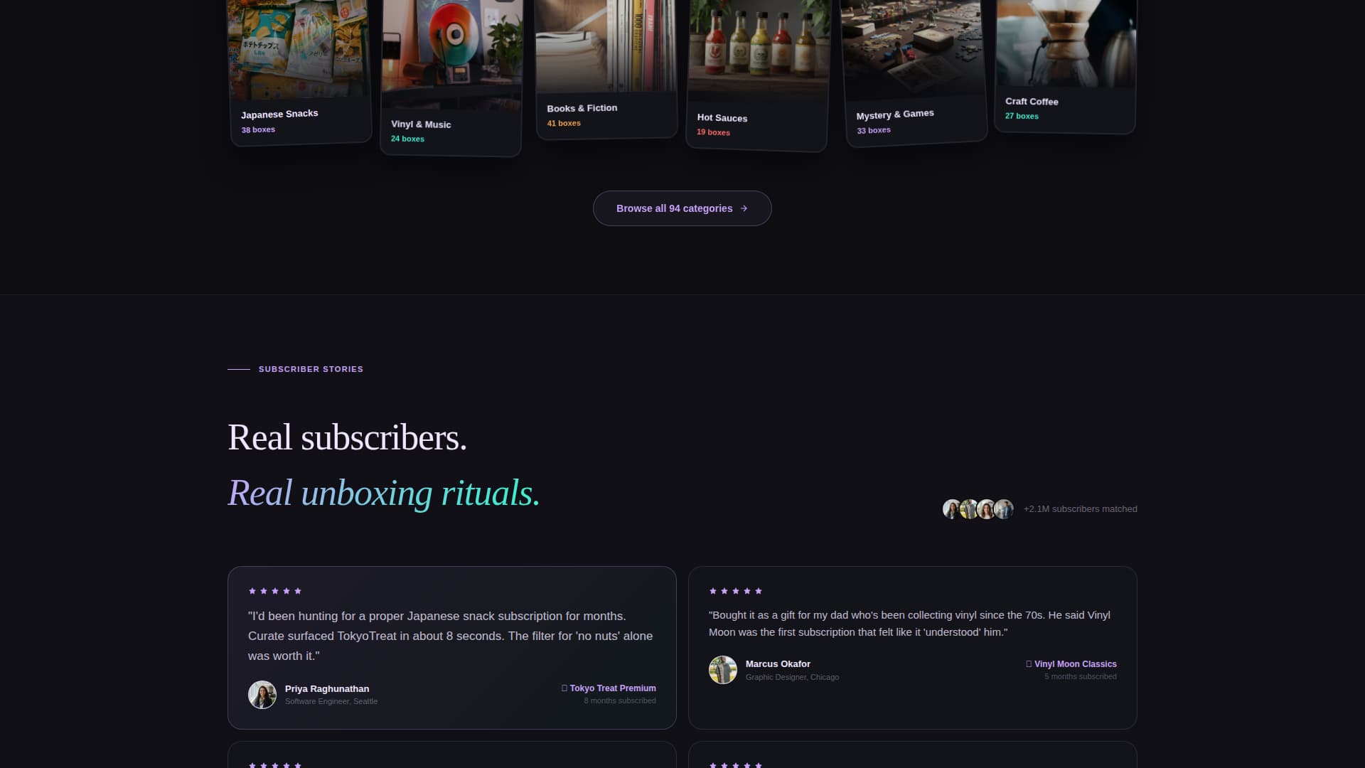 Box — Curated Delivery Landing Page Template