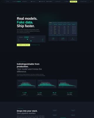 Synth - Powerful Synthetic Data Landing Page Template