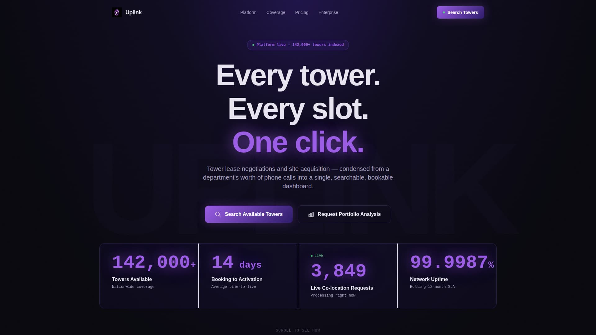 Beacon — Network Infrastructure Landing Page Template