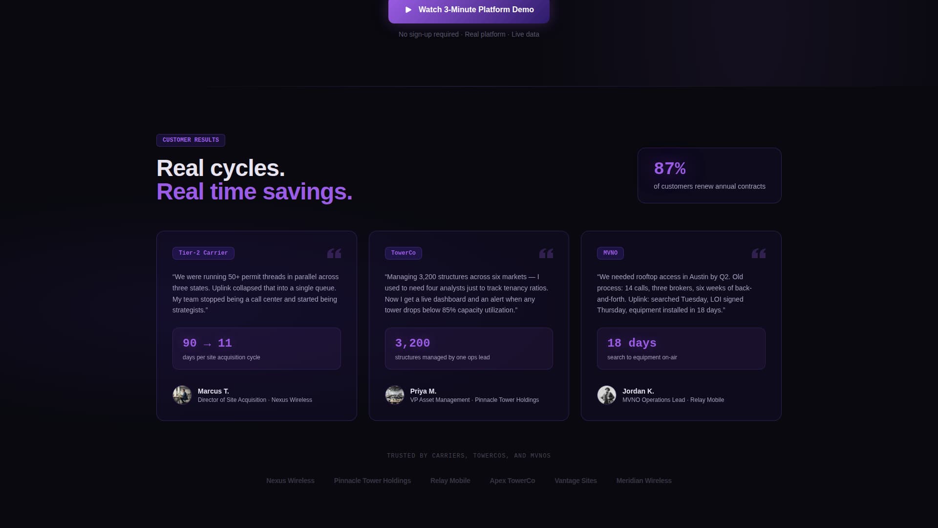 Beacon — Network Infrastructure Landing Page Template