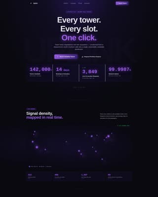 Beacon — Network Infrastructure Landing Page Template