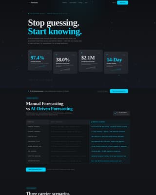 Forecast - Predictive Telecom Landing Page Template