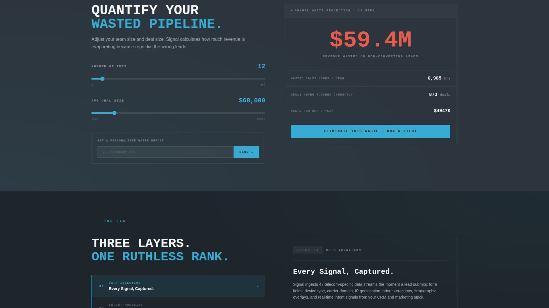 Signal - Ruthless Telecom Landing Page Template