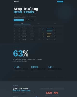 Signal - Ruthless Telecom Landing Page Template