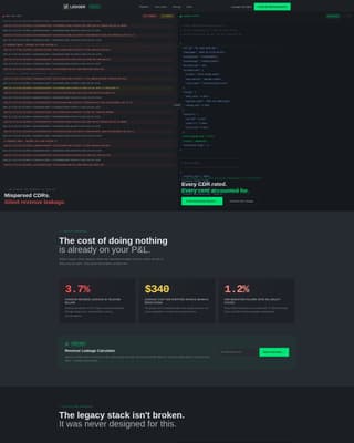 Ledger - Precision Telecom Landing Page Template