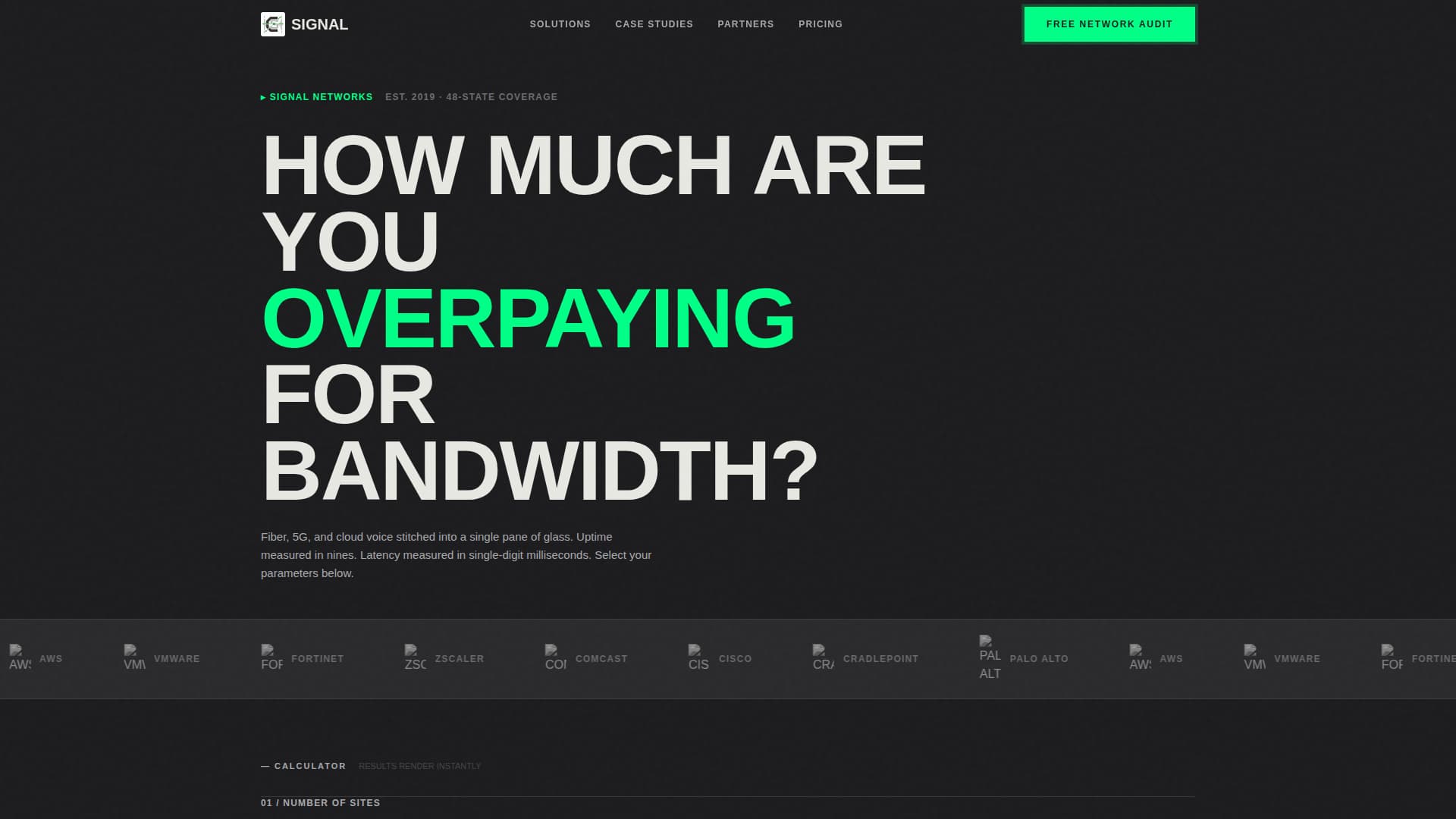 Bandwidth — Comms Landing Page Template