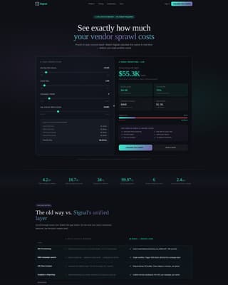 Signal - Unified Telecom Marketing Landing Page Template