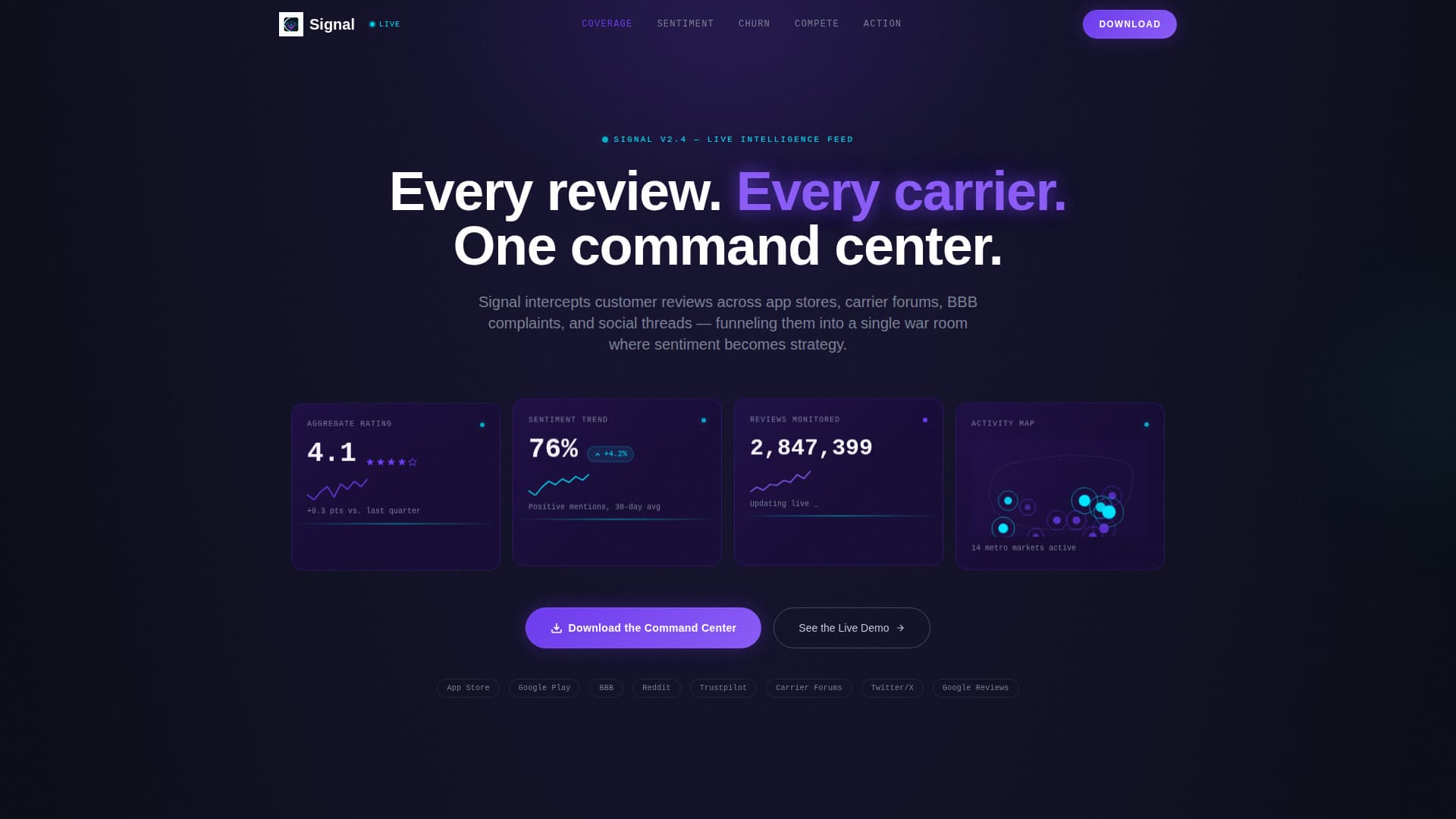 Tower — Telecom Infrastructure Landing Page Template