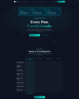 Signal - Carrier-Grade Telecom Landing Page Template