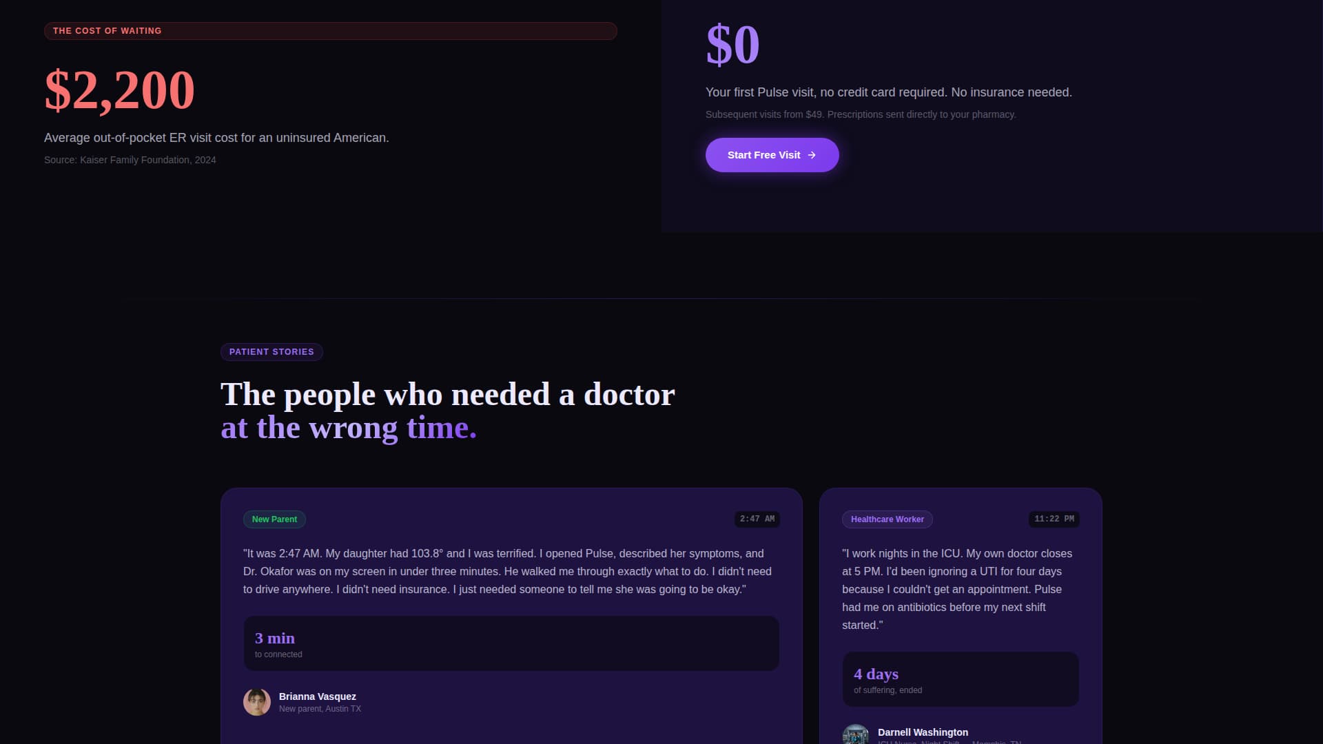 Pulse - Instant Telehealth Landing Page Template